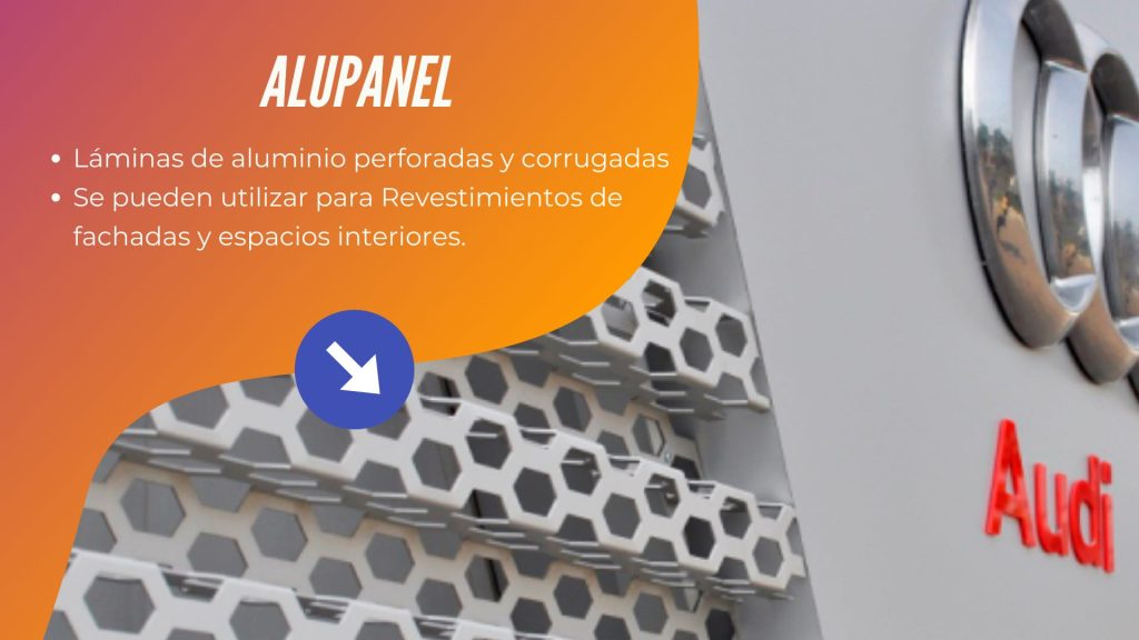 Alupanel Laminas de Aluminio Fachadas Perforadas y corrugadas Ramdom Materials